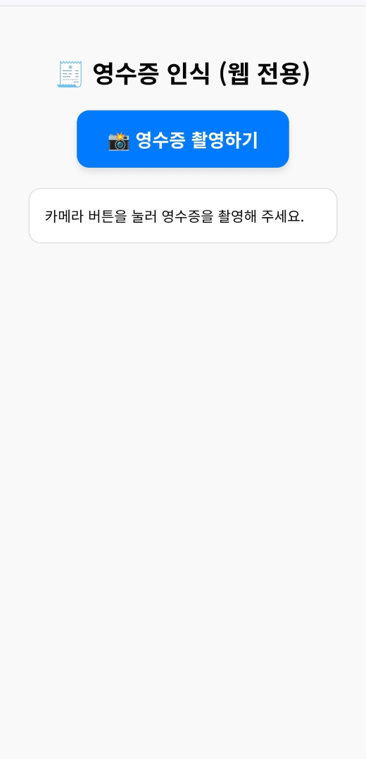 Web App 구동 화면